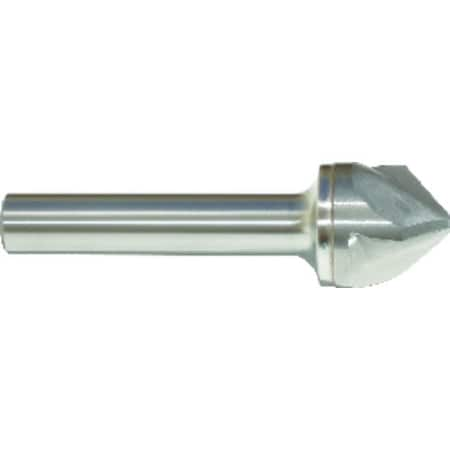 Machine Countersink, Series 5753, 1 Body Dia, 3 Overall Length, 12 Shank Dia, 3 Flutes, 82 Deg